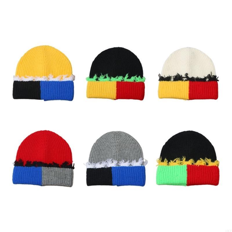Korean Version Color Matching  - Beanie Cuffed Knit review and price