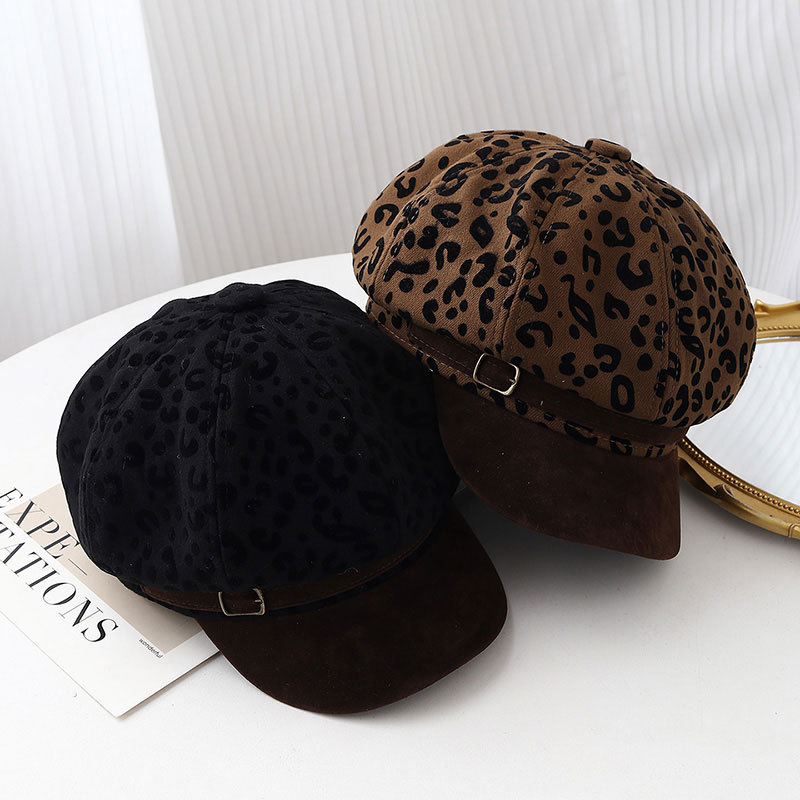 Retro Leopard Print Wide Brim  - Bucket Hat Cotton review and price