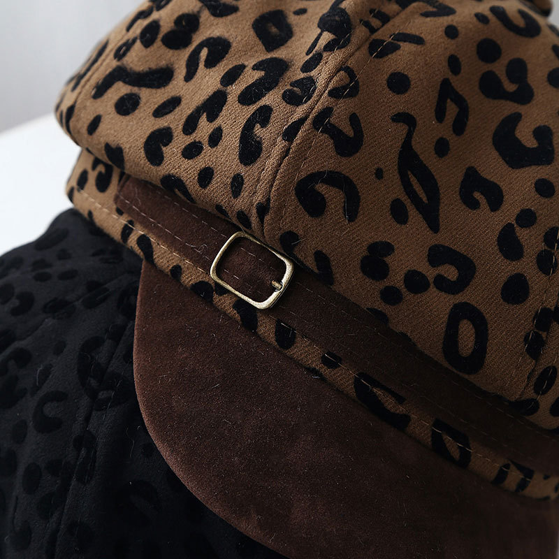 Retro Leopard Print Wide Brim  - Bucket Hat Cotton review and price