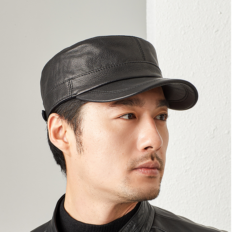 New 2026 Men Genuine Leather B - Baseball Cap Structured review and price