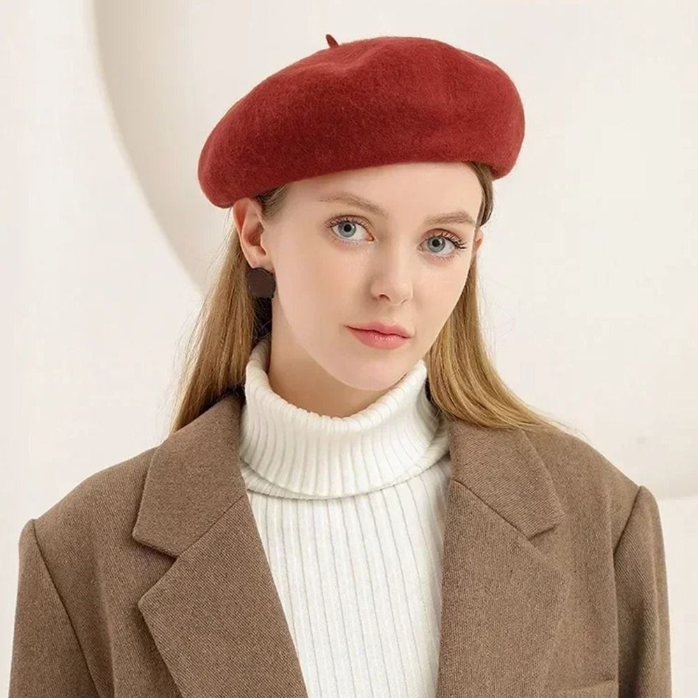 Fashion Warm Winter Wool Beret - Beret French Wool review and price