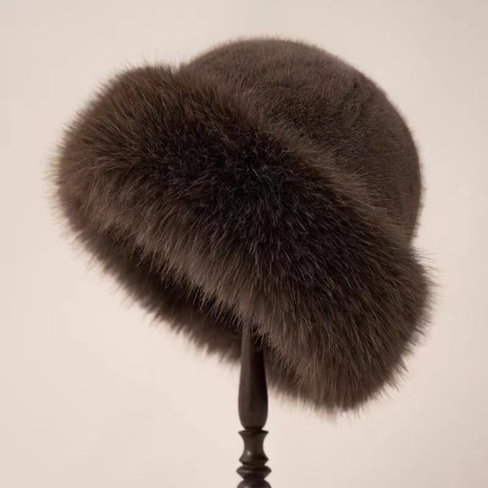New Warm Fluffy Fur Bucket Hat - Bucket Hat Cotton review and price
