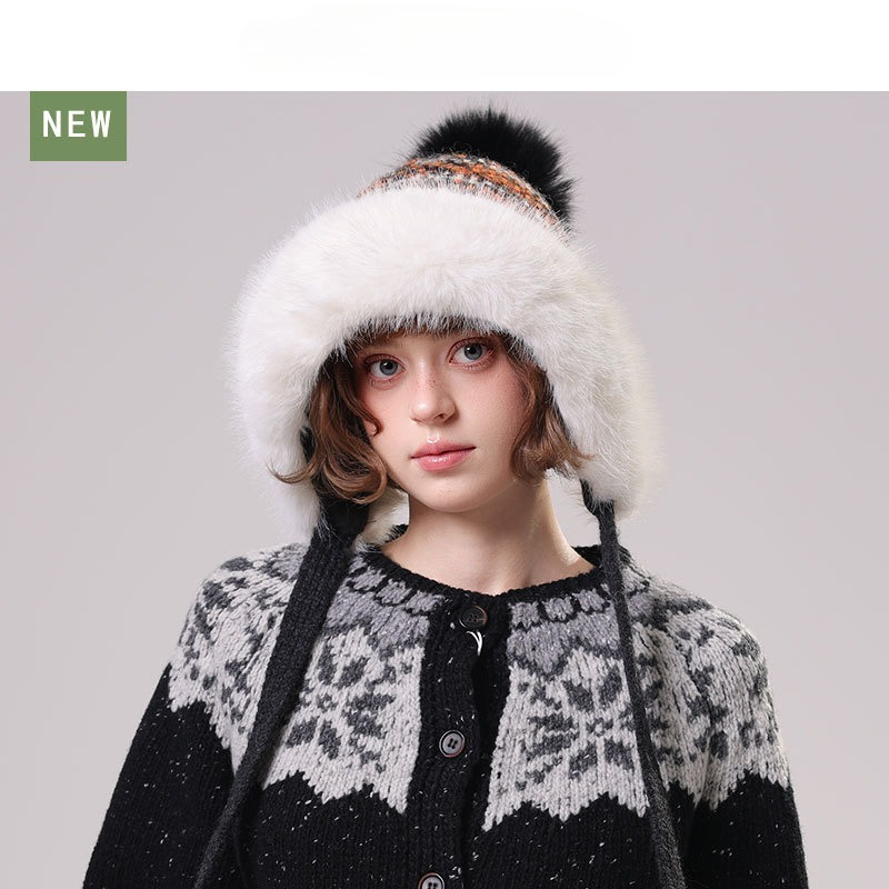 Women's Fuzzy Knit Trapper Hat - Trapper Hat Ear Flap review and price